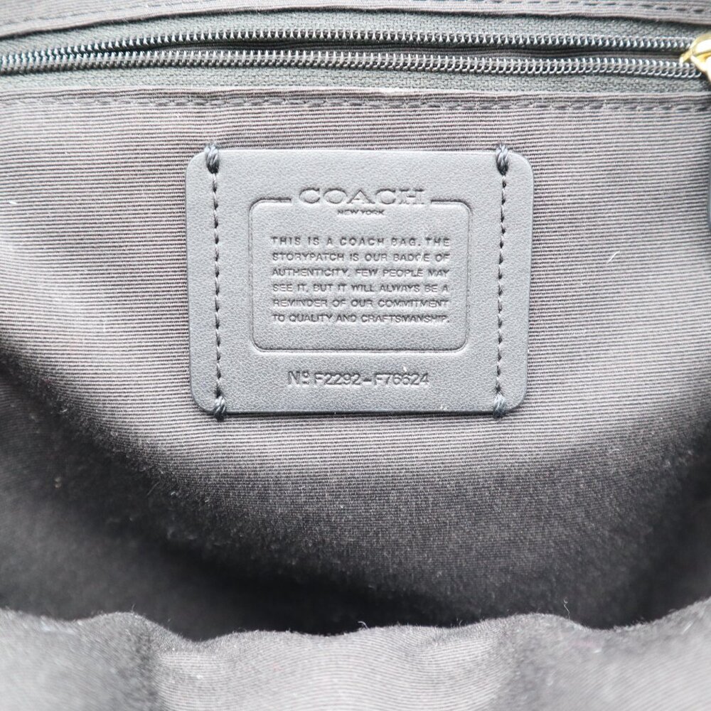 Authentic Black Coach Mini Backpack Adjustable St… - image 10